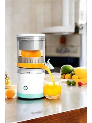 Katı Meyve Sıkacağı Taşınabilir USB Şarjlı Pratik Paslanmaz Çelik Bıçaklı