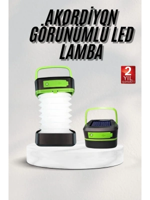 Katlanabilir Kamp Lambası Akordiyon Lamba Şarjlı 3 Kademeli Solar