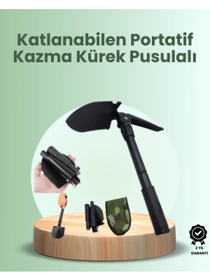 Katlanabilir Kazma ve Kürek Seti – Sağlam Alaşımlı Çelik Gövde