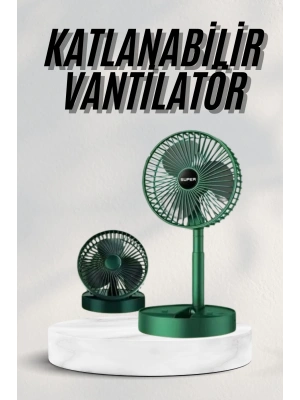 Katlanabilir Teleskopik Şarjlı Fan Masaüstü Soğutucu Vantilatör
