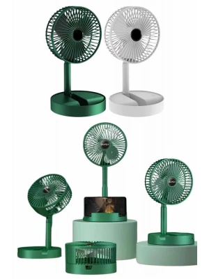 Katlanabilir Teleskopik Şarjlı Fan Masaüstü Soğutucu Vantilatör