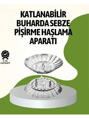 Katlanabilir ve Geniş Kapasiteli Sebze Haşlama Sepeti – 19 cm+ Tencereler İçin