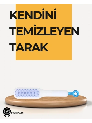 Kendi Kendini Temizleyen Saç Tarağı – Anti-Statik, Silikon Uçlu, ABS Malzeme, 22x4 cm