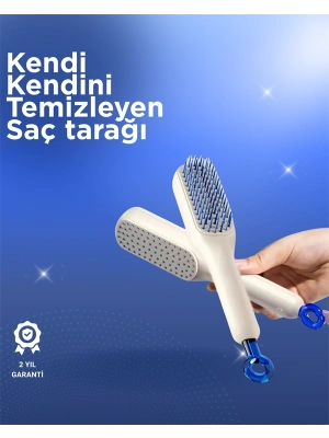 Kendini Temizleyen Tarak-Tüm Saç Tiplerine Uygun Kullanım