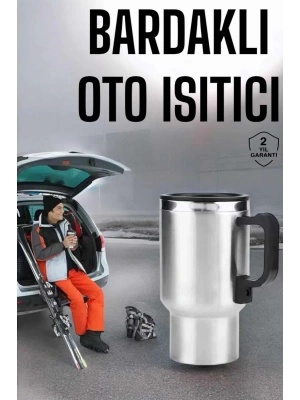 Kettle Kapaklı Araç İçi Termos Tüm Arabalara Uyumlu Çakmaklık Girişli Su Isıtıcı Bardak