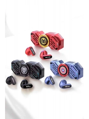 Kırmızı Kablosuz Bluetooth Kulaklık Stres Çarklı Oyuncu Kulaklığı