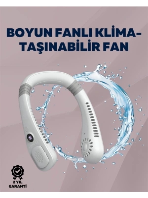 Kişisel Klima Fanı | 360° Dairesel Hava Akışı, Bladeless Tasarım, 5 Rüzgar Hızı, Taşınabilir ve Sessiz