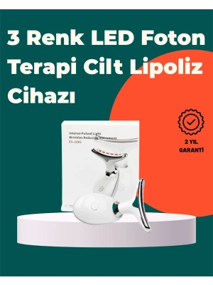 Kompakt ve Taşınabilir Cilt Bakım Cihazı – 3 Fonksiyonlu, USB Şarjlı, LED Işıklı Güzellik Aleti