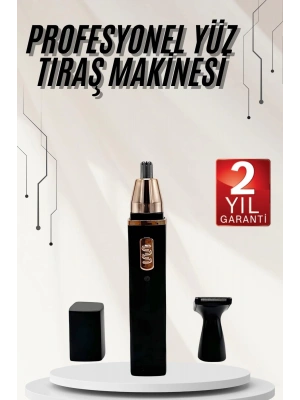 Kulak Burun Tıraş Makinesi Taşınabilir Şarjlı 3 Başlıklı Uzun Ömürlü