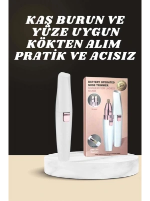 Kulak Burun ve Yüz Epilasyon Aleti ve Yüz Masaj Aleti İkili Cilt Bakım Seti