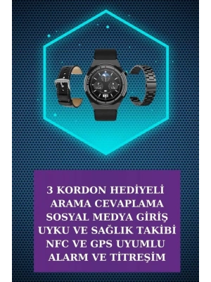 Kulak İçi Kablosuz Bluetooth Kulaklık ve NFC ve GPS Özellikli Akıllı Saat Alarm ve Titreşim