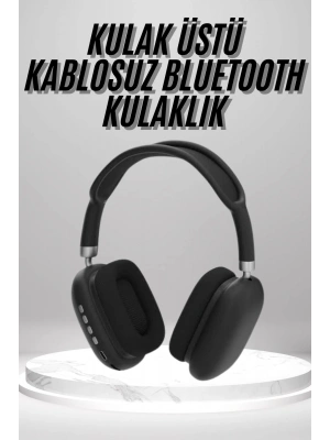 Kulak Üstü Kablosuz Bluetooth Kulaklık Yumuşak Süngerli SD Kart Girişli