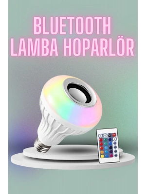 Kumandalı RGB Led Işık Bluetooth Hoparlör Ses Lambası Renkli Ampul