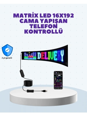 Kurulumu Kolay Renkli LED Yazı Paneli USB Girişli Esnek Yapılı Dijital Reklam Tabelası