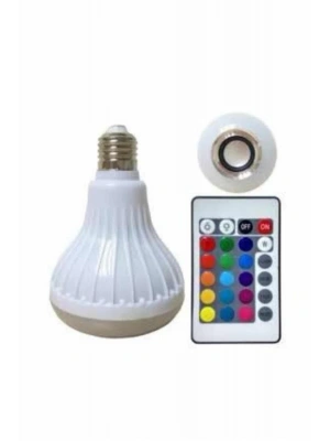 Lamba Hoparlör Ampül Görünümlü Renk Değiştirebilen Android ve İOS Uyumlu