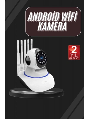 LED Aydınlatmalı 5 Antenli Motorlu 1080P Wifi Kamera Sensörlü