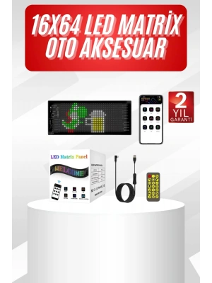Led Ekran Matrix Panel Dijital Araba Yazısı RGB 16x64