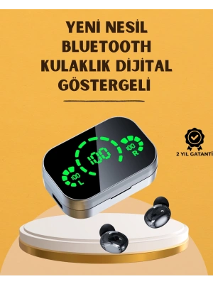 LED Ekranlı Kablosuz Kulaklık – Gürültü Önleyici Mikrofon ve Dokunmatik Özellikli