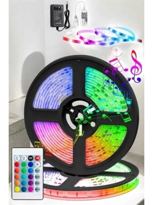 Led Işık 5 Metre Şerit Led RGB Işıklı