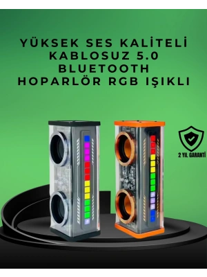 LED Işık Efektli Taşınabilir Bluetooth Hoparlör