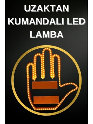 Led Işık El İşareti Araç Camı İçin Uzaktan Kumandalı