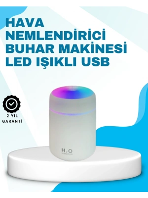LED Işıklı Sessiz Masaüstü Nemlendirici – 3 Buhar Modu
