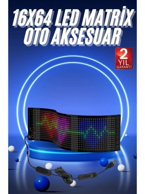 LED Matrix Panel RGB Ekran Kumandalı 16X64 Araç Camına Uygun