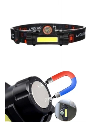 Ledli Şarjlı Kafa Lambası LED Şarjlı Su Geçirmez Kafa Feneri