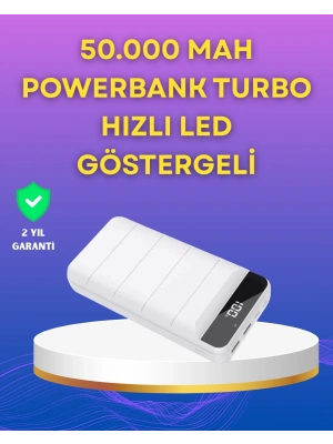 Lightning ve Type-C Girişli 50000mAh Powerbank