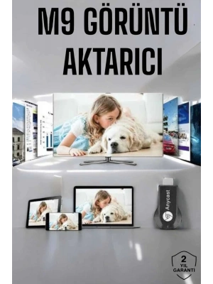 M9 Plus Kablosuz Görüntü+Ses Aktarıcı HDMI TV