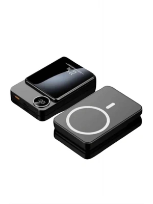 Magsafe Powerbank 10.000 mAh 22.5 Watt Hızlı Şarj Göstergeli Kablosuz Taşınabilir Şarj