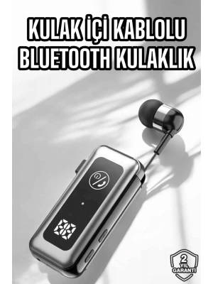 Makaralı Bluetooth Kulaklık Kulak İçi Dijital Göstergeli Yüksek Ses Kaliteli