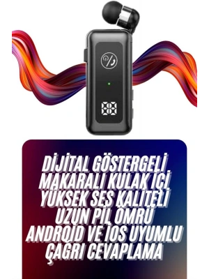 Makaralı Bluetooth Kulaklık Telefon Uyumlu Makaralı TF Kart Girişli Güç Göstergeli