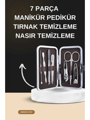 Manikür Pedikür Seti İkili Set El ve Ayak Bakımı Nasır Temizleme Protez Tırnak Çıkarma