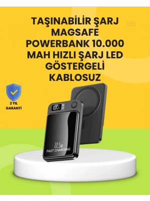 Manyetik ve Hızlı Kablosuz Şarj Güç Bankası Powerbank