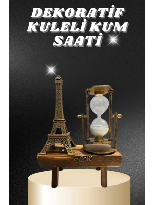Masa Biblosu Dekoratif Süs Kum Saati Eyfel Kulesi Hediyelik Kum Saati