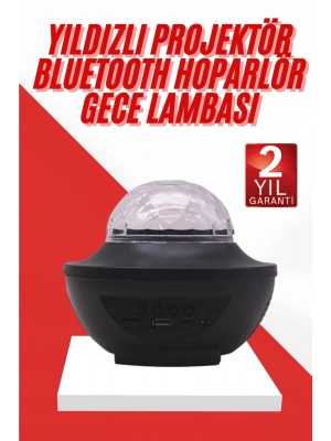 Masa ve Gece Lambası Renkli Projektör Işıklı Disko Topu Bluetooth Hoparlör