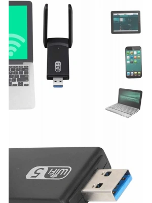Mbps Wifi Alıcı Kablosuz Wifi Adaptörü Çift Band Çift Antenli
