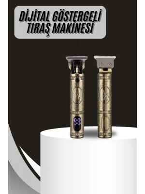 Metal Gövdeli Saç Sakal Çizim Kesme Tıraş Makinesi Kısaltma Makinesi