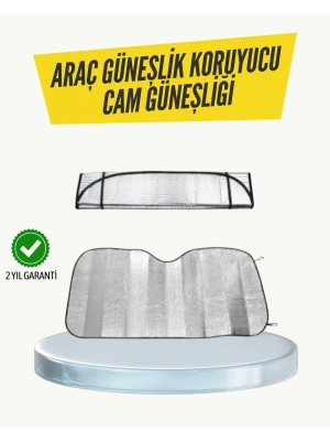 Metalize Reflektörlü Katlanabilir Araç Güneşliği – Yüksek Performanslı Isı ve UV Koruması