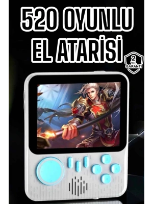 Mini Atari El Atarisi 3.5 inç Ekran Çift Konsol 666 Adet Retro Oyun Gameboy El Atarisi