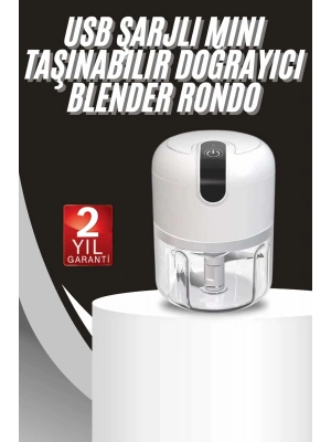 Mini Doğrayıcı Rondo Taşınabilir Mini El Blender Paslanmaz Çelik