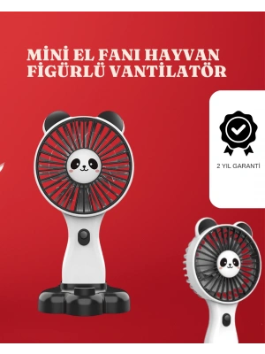 Mini Fan Hayvan Figürlü – Şarj Edilebilir Taşınabilir El Vantilatörü
