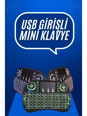 Mini Klavye Gaming Pc Playstation Ledli Mouse Rgb Mouse Bluetooth Usb