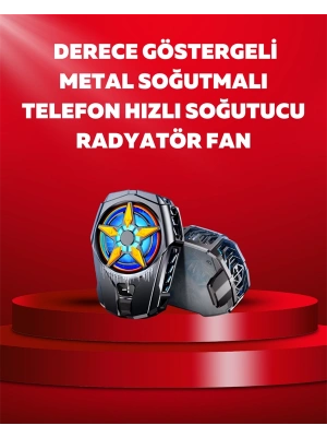 Mobil Cihaz Soğutma Radyatörü – Metal+ABS, Type-C Kablolu