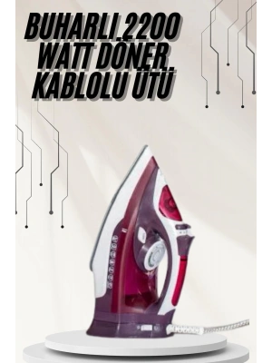 Modern Tasarım 2200W Dayanıklı Buharlı Seramik Kaplama Ütü