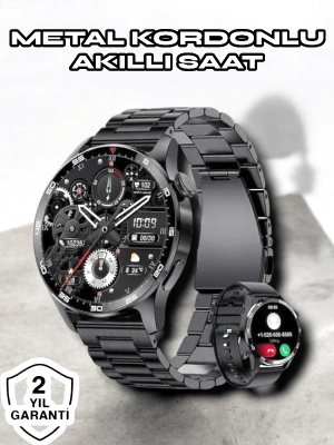 NFC ve Kablosuz Şarjlı Akıllı Saat EKG, Nabız & Spor Modları ile iOS ve Android Uyumlu