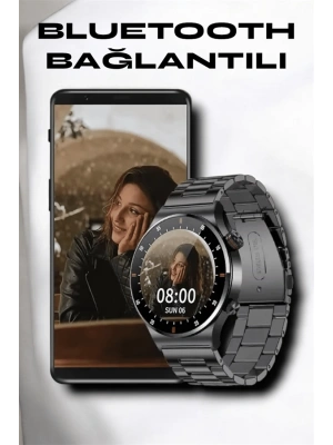 NFC ve Kablosuz Şarjlı Akıllı Saat EKG, Nabız & Spor Modları ile iOS ve Android Uyumlu