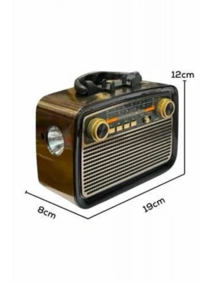 Nostaljik Radyo Bluetooth Bağlantılı Müzik Kutusu Ahşap