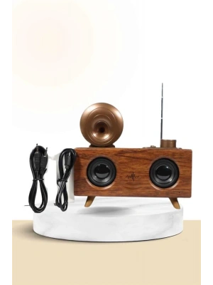 Nostaljik Radyo Bluetooth Bağlantılı Şarjlı Yüksek Ses Kaliteli